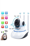 Beyaz 360° wifi ip güvenlik kamera gece görüşlü sensörlü SD kart destekli HD kayıt H.264