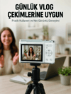 Beyaz 4K Dijital Kamera 2.4 İnç HD Ekran ve LED Flaşlı