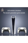 Beyaz 4K UHD retro joystickli çift kişilik oyun konsolu 128GB PS1 PES GTA destekli