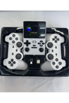 Beyaz Bluetooth özellikli retro arcade oyun konsolu ve rocker Wi-Fi TV bağlantılı