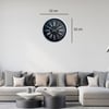 Beyaz Elegant Tasarım 52 Cm Metal Duvar Saati