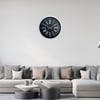 Beyaz Elegant Tasarım 52 Cm Metal Duvar Saati