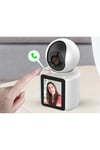 Beyaz LCD Ekranlı 1080P Görüntülü Bebek Kamerası, Gece Görüşü ve Canlı İzleme Özellikli