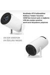 Beyaz LED projeksiyon cihazı HD çözünürlük 2000:1 kontrast 200 ansilümen wifi bluetooth