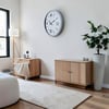 Beyaz Modern Prestij 52 Cm Metal Duvar Saati