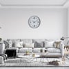 Beyaz Modern Prestij 52 Cm Metal Duvar Saati