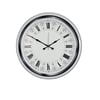 Beyaz Motifli Tasarım 52 Cm Metal Duvar Saati