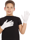 Beyaz Renk Çocuk Boy Likralı Pandomim Eldiveni Bx40