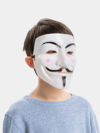 Beyaz Renk Pembe Yanaklı İthal V For Vendetta Maskesi Bx40