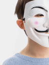 Beyaz Renk Pembe Yanaklı İthal V For Vendetta Maskesi Bx40