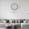 Beyaz Takvimli 52 x 52 Cm Metal Duvar Saati