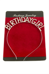 Birthday Girl (Doğum Günü Kızı) Yazılı Taşlı Taç