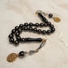 BlackCraft Oltu Taşı Pirinç İşlemeli Karpuz Model Tespih