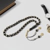 BlackCraft Oltu Taşı Pirinç İşlemeli Model Tespih