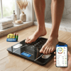 Bluetooth - Vücut Analizli Dijital Baskül Terazi Tartı 180kg/50g Yağ -su -kas Oran -bmı Bx40