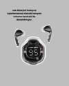 Bluetooth 5.3 Kablosuz Kulaklık 30mm Sürücü LED Ekranlı Mikrofonlu