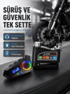 Bluetooth 5.4 İntercom ve Alarmlı Disk Kilidi Seti Güçlü Ses ve Güvenlik
