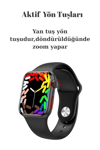Bluetooth Bağlantılı Akıllı Saat, Nabız ve Uyku Takibi, Suya Dayanıklı Siyah Silikon Kordonlu Model