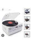 Bluetooth CD USB MP3 radyo müzik seti beyaz renk 2 yıl garantili plak çalar hoparlör
