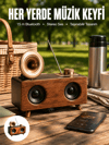 Bluetooth Hoparlör Ahşap Klasik Retro Gramofon Bluetooth Müzik Kutusu