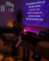 Bluetooth Hoparlörlü Akıllı Projektör Kablosuz Karaoke Mikrofonlu