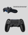 Bluetooth Kablosuz PS4 Gamepad Çift Motorlu Siyah Controller