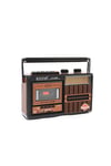 Bluetooth özellikli kahverengi nostaljik kaset çalar USB SD TF kart FM AM SW1-2 radyo 2 yıl