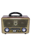 Bluetooth özellikli kumandalı nostaljik radyo altın renk 2 yıl garantili - Elektronik