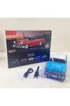 Bluetooth özellikli mavi nostaljik radyo hoparlör 10 watt FM radyo SD kart USB girişli
