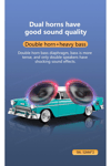 Bluetooth özellikli nostaljik araba tasarımlı hoparlör 10W FM radyo SD kart USB turkuaz
