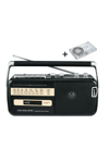 Bluetooth özellikli siyah nostaljik radyo USB SD FM radyo fonksiyonlu 2 yıl garantili