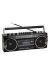 Bluetooth özellikli siyah nostaljik radyo kaset çalar USB SD FM radyo 2 yıl garantili