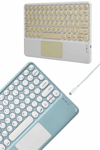 Bluetooth Touchpad Klavye Ultra İnce Taşınabilir Q Klavye Yeni Nesil