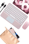 Bluetooth Touchpad Klavye Ultra İnce Taşınabilir Q Klavye