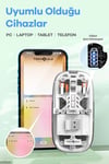 Bluetooth USB Çift Modlu Sessiz Mouse, Şeffaf Mıknatıslı Kapaklı, Type-C Şarjlı, DPI Ayarlı, Kablosuz 10m Çekim Mesafeli, Masaüstü Kısayol Tuşlu, Taşınabilir Şarjlı Mouse Turuncu