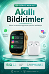 Bluetooth Uyumlu Akıllı Saat Ve Kablosuz Kulaklık Günlük Kullanıma Uygun Set