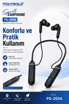 Bluetooth Uyumlu Spor Kulaklık Uzun Pil Ömürlü Boyun Askılı Stereo Sesli