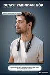 Bluetooth V4.0 Boyun Kulaklık 600 Saat Bekleme Dijital Göstergeli Çift Cihaz Bağlantılı BX-313557