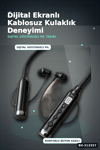 Bluetooth V4.0 Boyun Kulaklık 600 Saat Bekleme Dijital Göstergeli Çift Cihaz Bağlantılı BX-313557