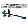 Bn-5 Cordless Tools Ltj-6a Zz-01 2 Pcs Set 6" Budama Dal Kesme Testere=şarjlı--yağsız - Zincirli + Şarjlı Bağ Makası Teleskopik Uzayan Metal Sap=120--195cm Bx40