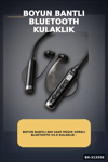 Boyun Bantlı 600 Saat Müzik Süreli Bluetooth V4.0 Kulaklık - Mikrofonlu Ses Kontrollü BX-313556