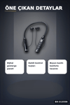 Boyun Bantlı 600 Saat Müzik Süreli Bluetooth V4.0 Kulaklık - Mikrofonlu Ses Kontrollü BX-313556