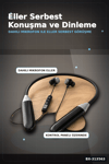 Boyun Bantli Bluetooth 5.0 Kulaklik Mikrofonlu Kablosuz Kulak Ici Muzik Ve Gorusme BX-313563