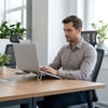 BUFFER® 1 Çift Yapışkanlı Katlanabilir Laptop Standı – Mini Notebook Yükseltici, Taşınabilir Kaymaz Laptop Ayağı