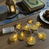 BUFFER® 10 Adet Sarkıtlı Ramazan Hilal Üstü Cami Temalı LED Işık – Pilli 2 Metre Ramazan Süsü, İslami Dekorasyon, Ev ve Mekanlar İçin Dekoratif Ortam