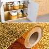 BUFFER® 10 Metre Kendinden Yapışkanlı Silinebilir Mutfak Tezgah Üstü Sticker Folyo Gold Renk