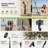 BUFFER® 130 cm Uzayabilen Manyetik Kumandalı Tripod ve Ayarlanabilir Telefon Tutuculu, Alüminyum Gövdeli Selfie Çubuğu