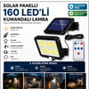 BUFFER® 160 LED Solar Bahçe Aydınlatması, 6'lı Güneş Panelli LED Lamba, 5 Metre Kablolu ve Kumandalı