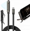 BUFFER® 240W Hızlı Şarj Destekli Katlanabilir Telefon Standlı Örgülü Type-C to Type-C Şarj Kablosu