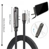 BUFFER® 240W Hızlı Şarj Destekli Katlanabilir Telefon Standlı Örgülü Type-C to Type-C Şarj Kablosu